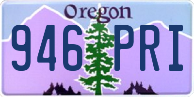 OR license plate 946PRI