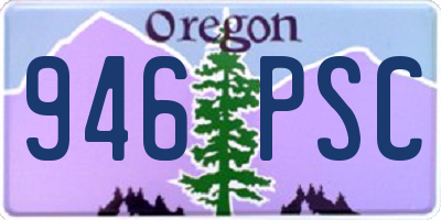 OR license plate 946PSC