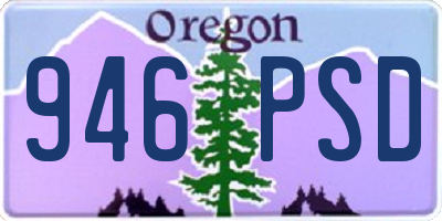 OR license plate 946PSD