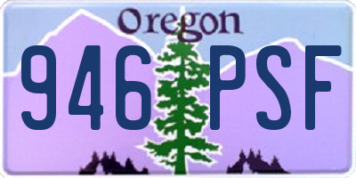 OR license plate 946PSF