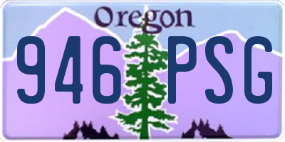 OR license plate 946PSG