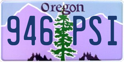 OR license plate 946PSI