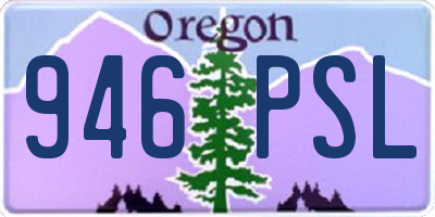 OR license plate 946PSL