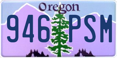 OR license plate 946PSM