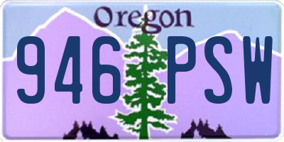 OR license plate 946PSW