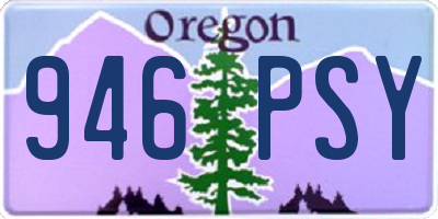 OR license plate 946PSY