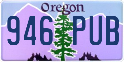 OR license plate 946PUB