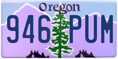 OR license plate 946PUM