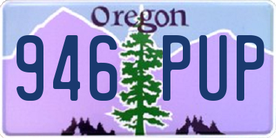 OR license plate 946PUP