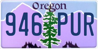 OR license plate 946PUR