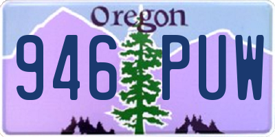 OR license plate 946PUW