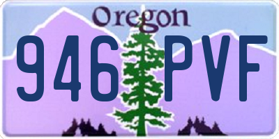OR license plate 946PVF