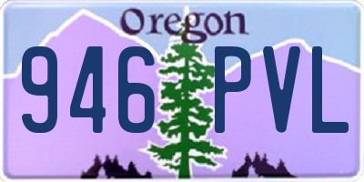 OR license plate 946PVL