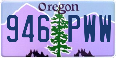 OR license plate 946PWW