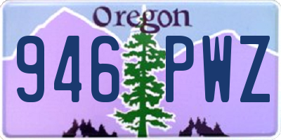 OR license plate 946PWZ