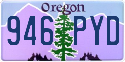 OR license plate 946PYD