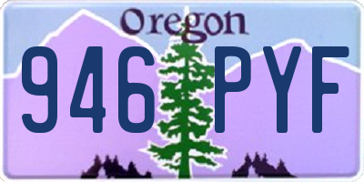 OR license plate 946PYF