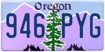 OR license plate 946PYG