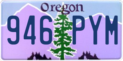 OR license plate 946PYM