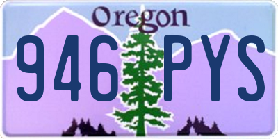 OR license plate 946PYS