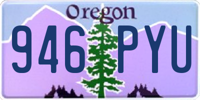 OR license plate 946PYU