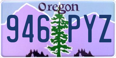 OR license plate 946PYZ