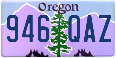 OR license plate 946QAZ