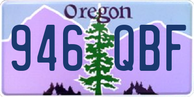 OR license plate 946QBF