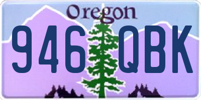 OR license plate 946QBK
