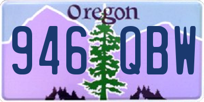 OR license plate 946QBW