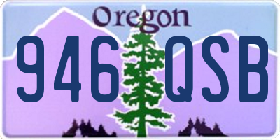 OR license plate 946QSB