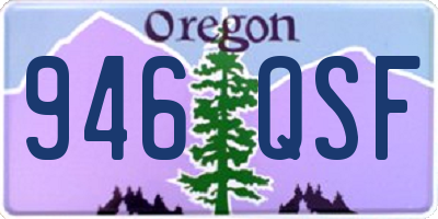 OR license plate 946QSF