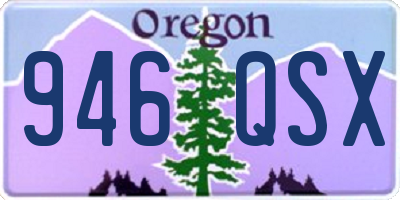 OR license plate 946QSX