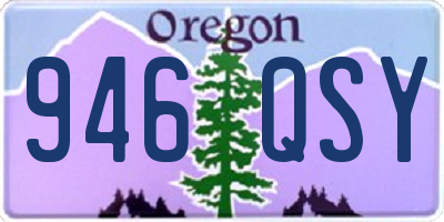 OR license plate 946QSY