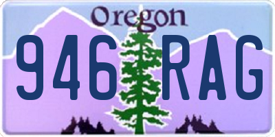 OR license plate 946RAG