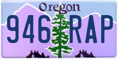 OR license plate 946RAP