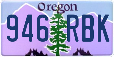 OR license plate 946RBK