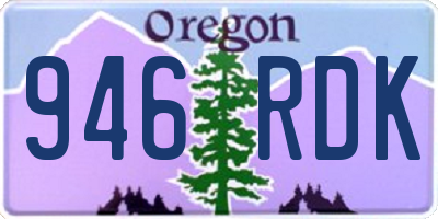 OR license plate 946RDK