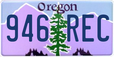 OR license plate 946REC