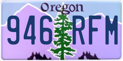 OR license plate 946RFM