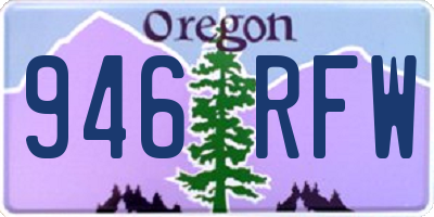 OR license plate 946RFW