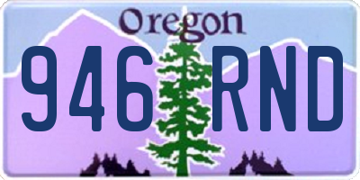 OR license plate 946RND