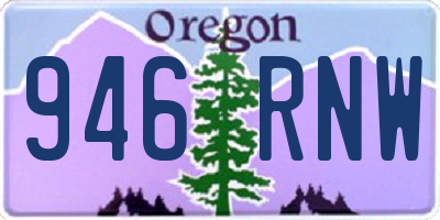 OR license plate 946RNW