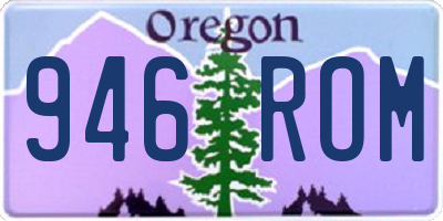 OR license plate 946ROM