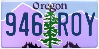 OR license plate 946ROY