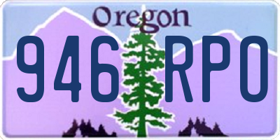 OR license plate 946RPO