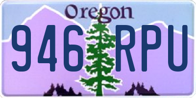 OR license plate 946RPU