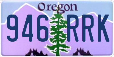 OR license plate 946RRK
