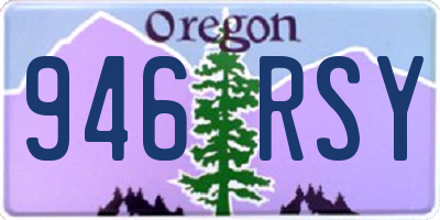OR license plate 946RSY