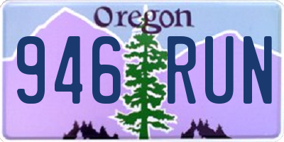 OR license plate 946RUN